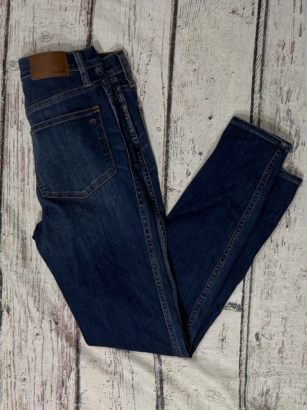 Madewell 10" High - Rise Skinny Blue Denim Pants Women's Fashion Casual
